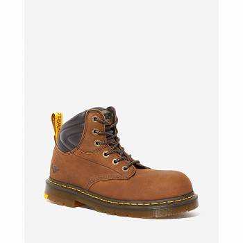 Dr Martens Hynine Safety Toe - Hnede Pracovne Cizmy Panske, D123SK